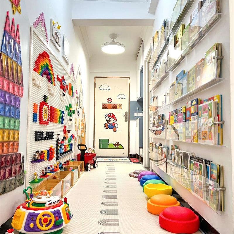 玖楼 亚克力书架ins书报架壁挂墙上杂志透明展示架儿童绘本置物架