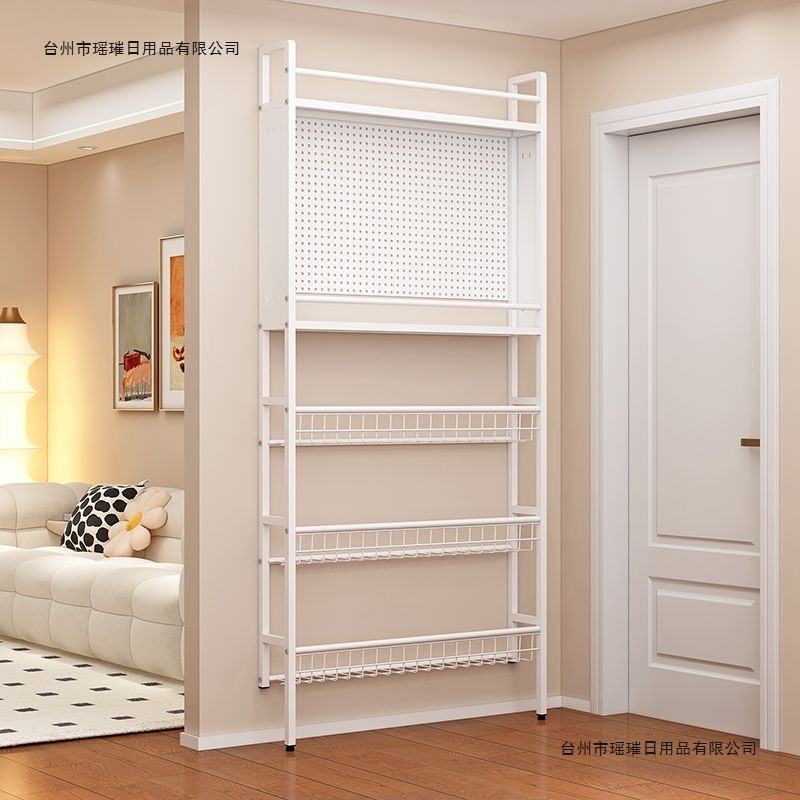 洞洞板门后多层极窄置物架书架浴室卧室门后置物架墙上置物架铁艺