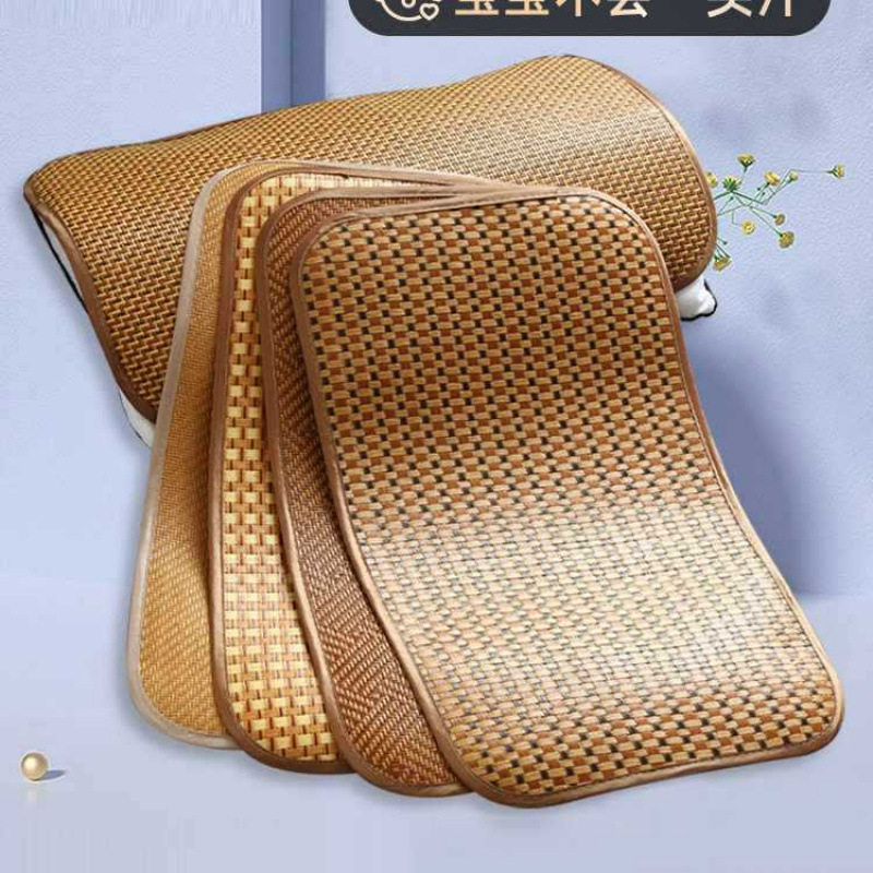 夏季凉席枕套成人枕头套单个装冰丝枕席儿童宝宝藤席枕片枕巾夏天