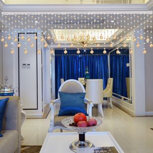 珠帘水晶隔断帘客厅挂帘门帘珠子装饰吊饰串珠链卫生间免打孔新款