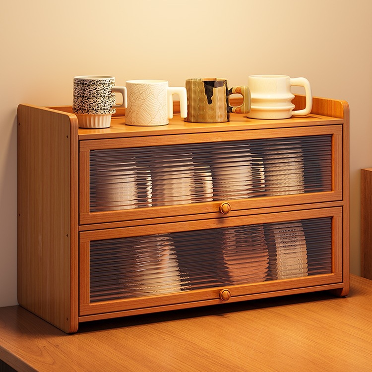 杯子收纳置物架桌面杯架水杯架子餐桌台面桌上茶杯咖啡杯具防尘柜