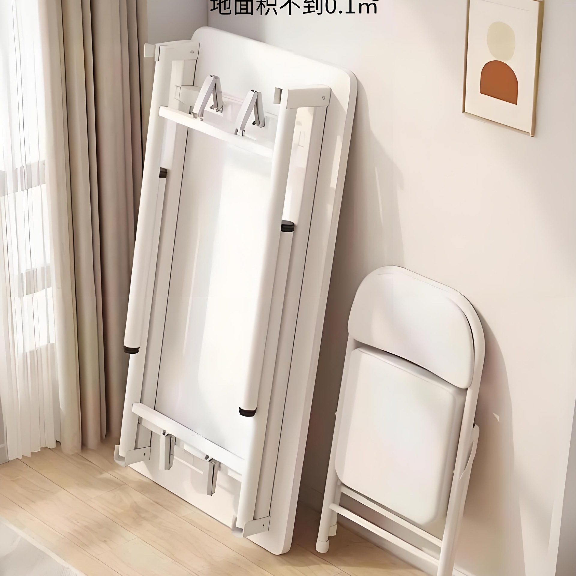 可折叠桌子简易出租屋书桌学习写字桌长方形家用办公电脑桌椅套装