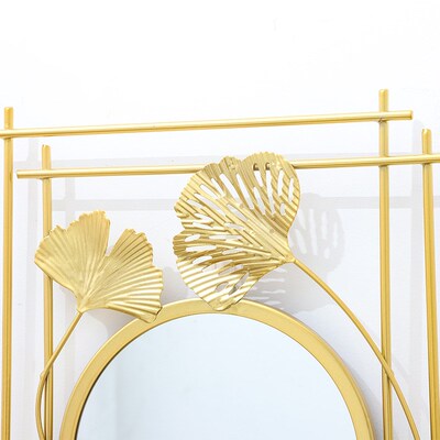 速发轻奢挂饰墙饰镜客厅卧室玄关墙面金色创意背景墙家居装饰镜子