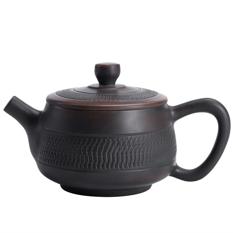 速发精品高档紫陶倾听壶新中式手工跳刀功夫茶壶云南建水磨砂单壶