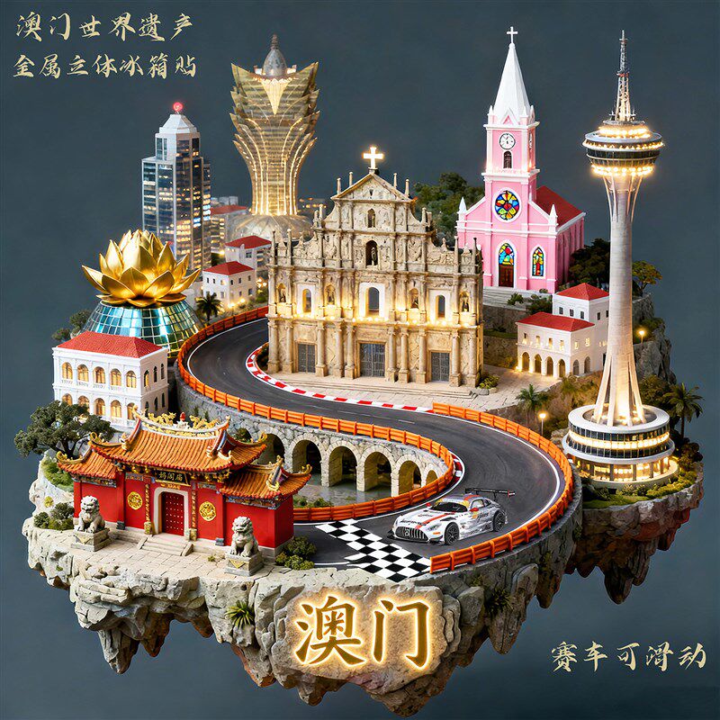 速发香港金属冰箱贴立体磁吸城市旅游景点纪念品文创伴手礼物轮船