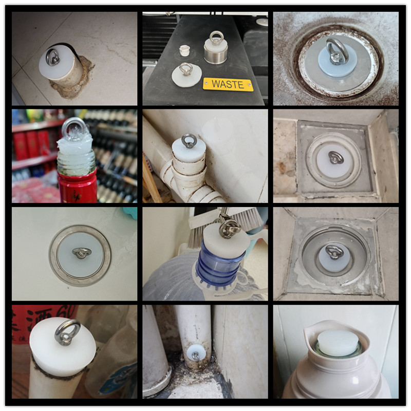 现货速发不锈钢环硅胶塞下水道地漏堵口器孔塞子PVC管堵头密封防