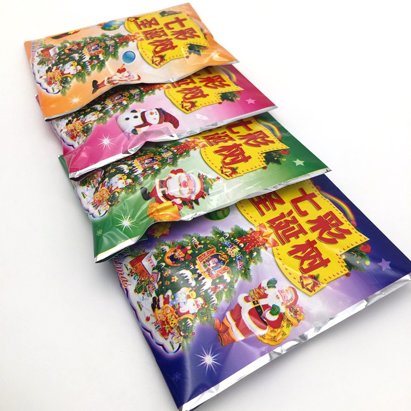 速发圣诞节玩具七彩圣诞树儿时开雪花的纸树魔法浇水开花结晶科学
