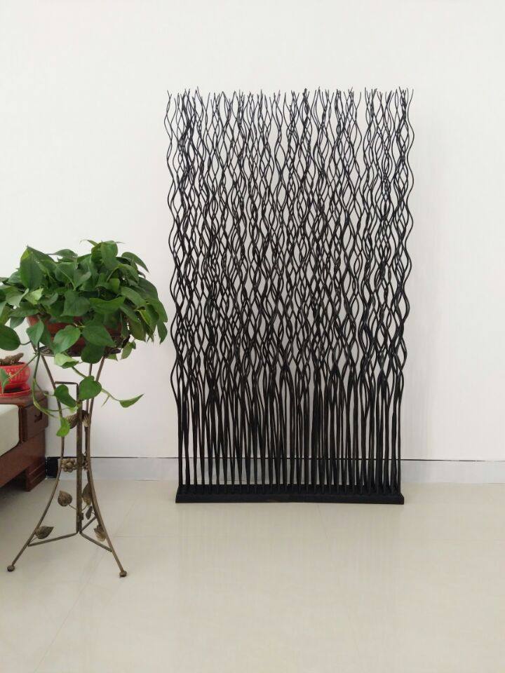 田园风格客厅创意单屏风藤隔断时尚艺术风水玄关餐厅落地座屏