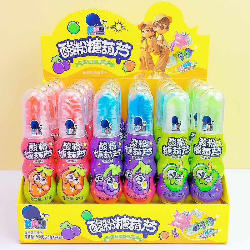 酸粉糖葫芦酸甜水果味硬质糖果可爱造型儿童休闲零食玩具糖果批发