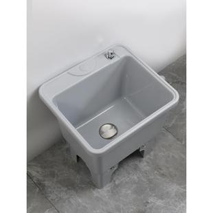 A10L拖把池家用阳台卫生间高脚拖把水池槽可移动塑料拖把布洗墩布