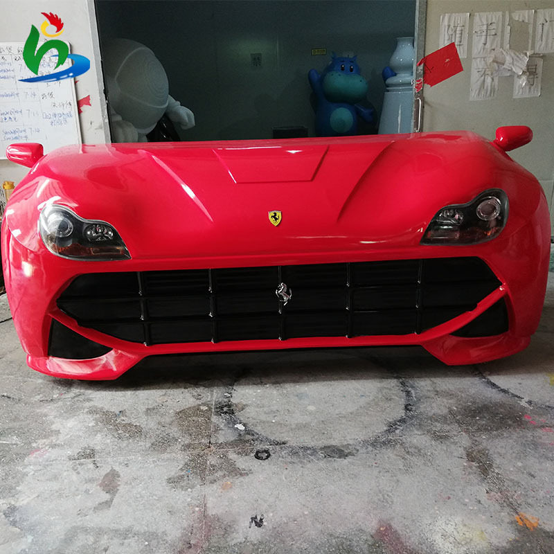 简约厂家直供玻璃钢前台时尚个性汽车造型迎宾吧台创意汽车接待台