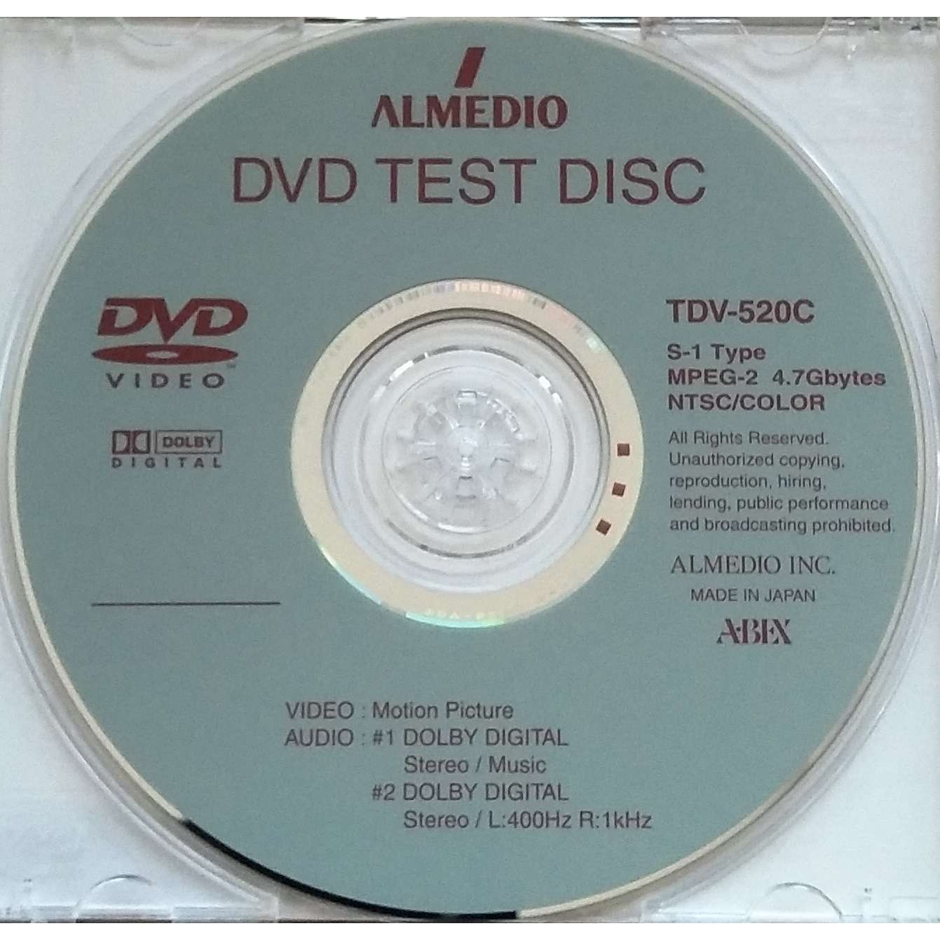 ABEX测试碟TCD-520C MTM标准信号测试碟