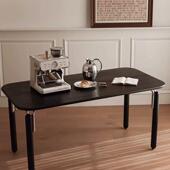 新中式 餐桌家用现代简约实木小户型饭桌商用长方形简易工作台书桌