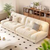 于阳沙发客厅小户型出租房公寓卧室双三人位直排云朵懒人布艺沙发