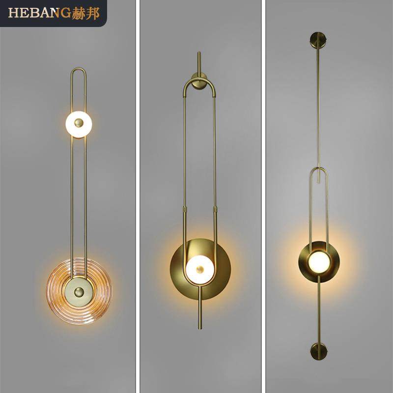 新中式轻奢艺术云石楼梯壁灯现代简约售楼部设计师电视墙卧室壁灯