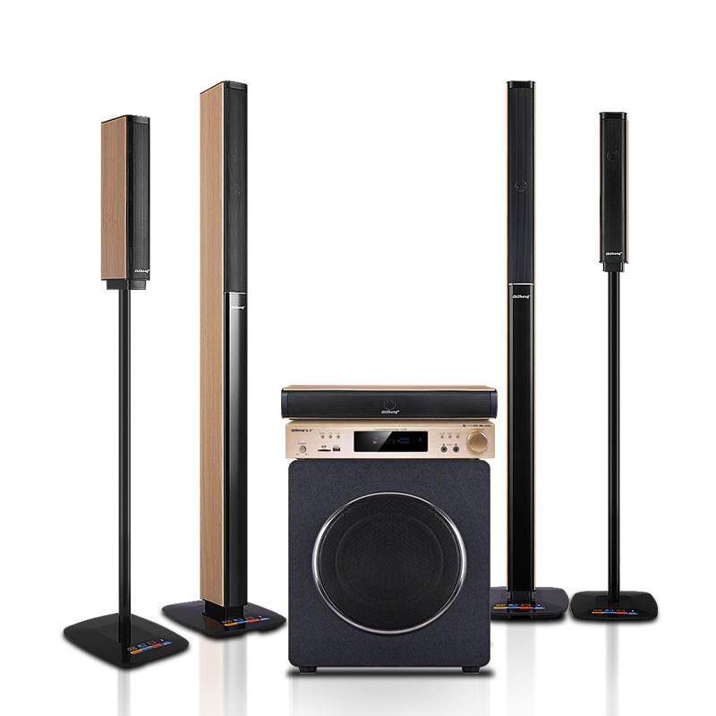 奇声5.1家庭影院Q5木纹音响套装家用客厅无线环绕组合音箱重低音