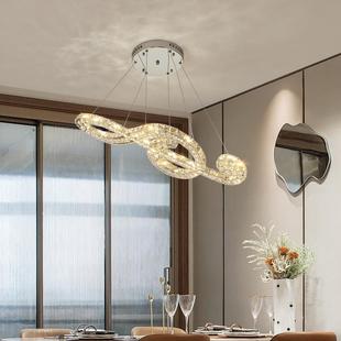 博泳创意个性 音符水晶吊灯现代简约餐厅灯温馨浪漫卧室灯客厅灯
