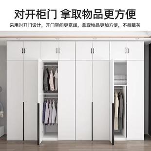 衣柜实木衣柜家用卧室对开门大衣橱出租房大衣柜简易组装收纳柜