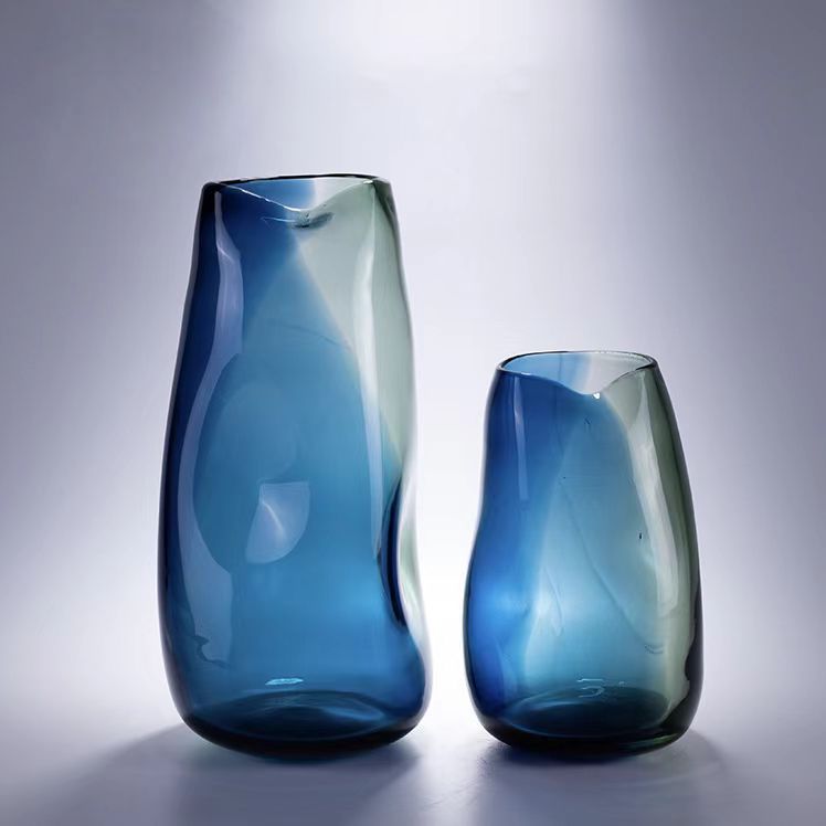 现代简约玻璃花瓶 插花干花花器 装饰品创意摆件 工艺品桌面摆件