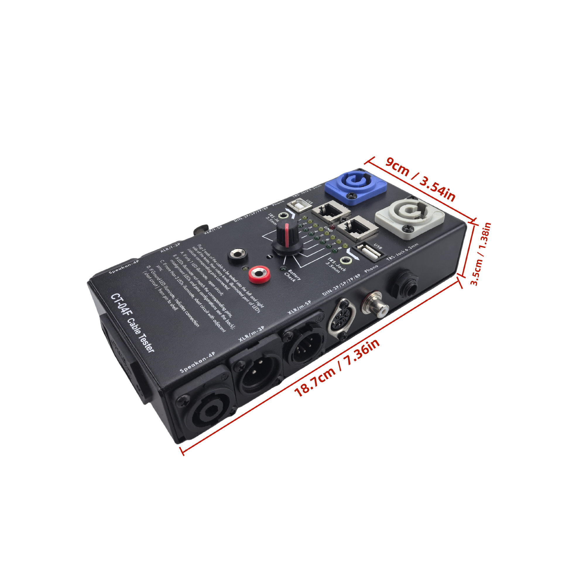 多功能音频测线器13合一电缆专用电子自动测线仪CT-04F网线数显