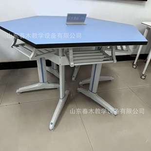 六边形实验桌铝腿六角桌六人实验学生桌理化生实验室新型六角桌
