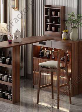 LCP2实木新款吧台隔断柜客吧台小户型家用餐边柜阳台休闲小