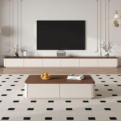 实木电视柜茶几组合小户型简约现代收纳储物柜落地日系原木色茶几