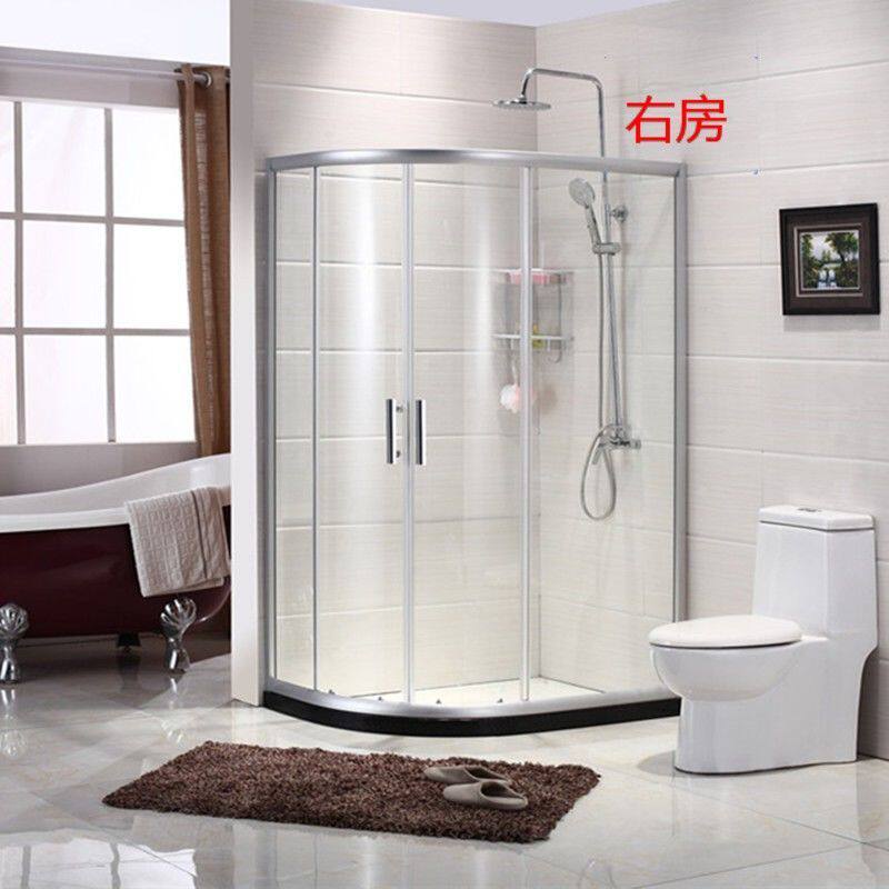 简易淋浴房防水挡水卫生间钢化玻璃门整体房洗澡间隔断淋浴沐浴屏