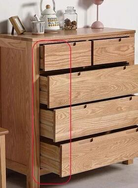 厂工直销纯实木五斗柜全45087北美橡木斗红橱斗柜家俱北欧六收纳