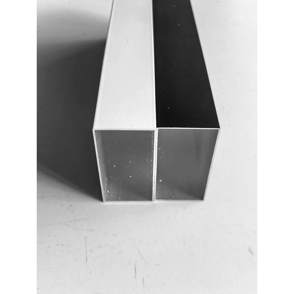 *烤漆铝空合金方管型材黑色白色色IJN咖啡色4灰080,50*100矩形心