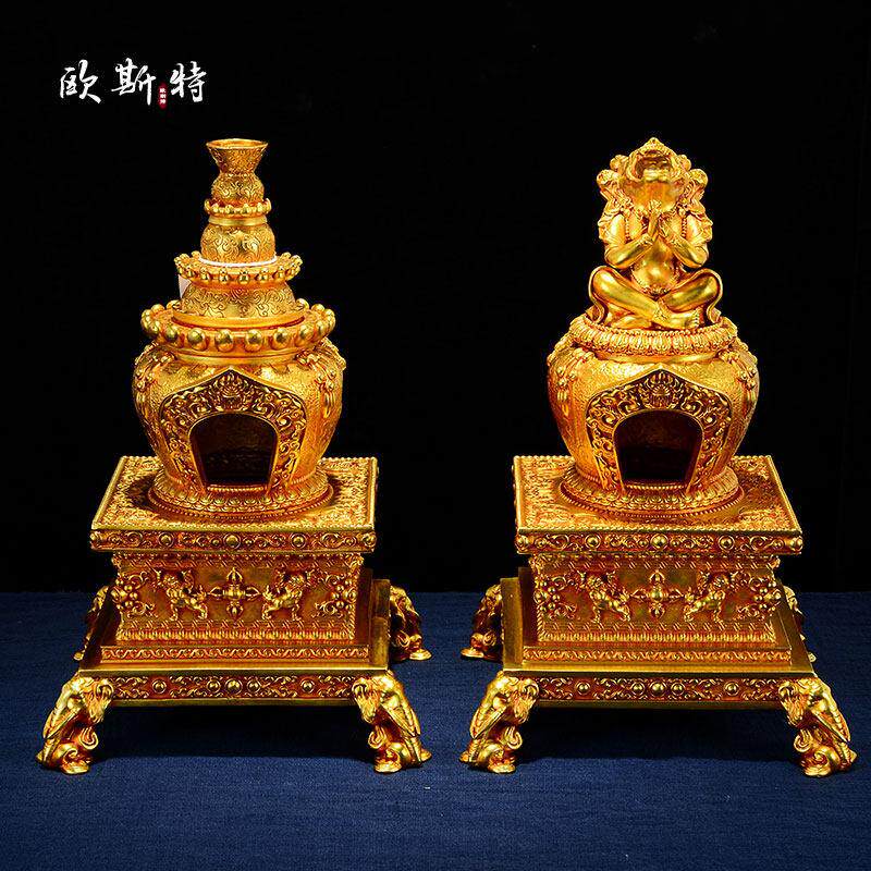 雕全鎏金烟供炉吉祥花供家用煨21907091桑炉家用火八薰香炉桌面摆