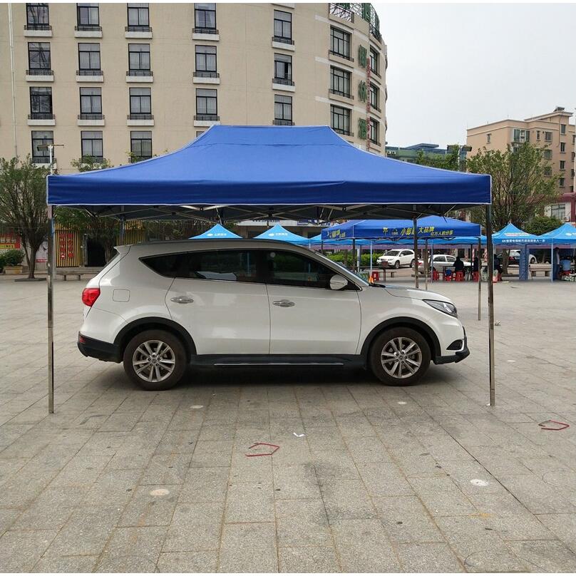 厚锈钢帐篷铝合金四脚遮阳加棚可携式烧不烤伸缩大伞户外超级不锈
