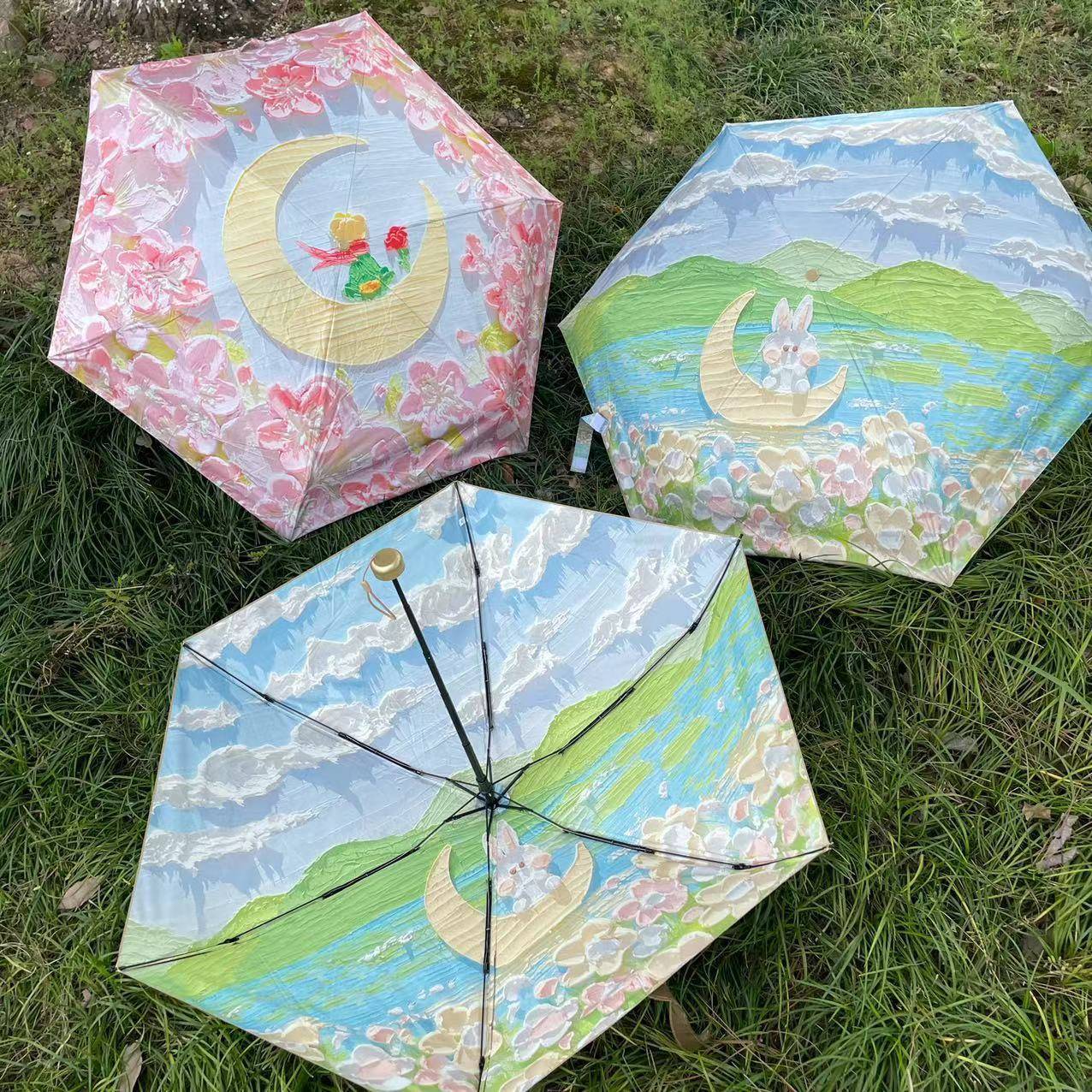 太阳伞女士防晒防紫外线遮阳晴雨伞五折伞雨伞批货防晒伞防水