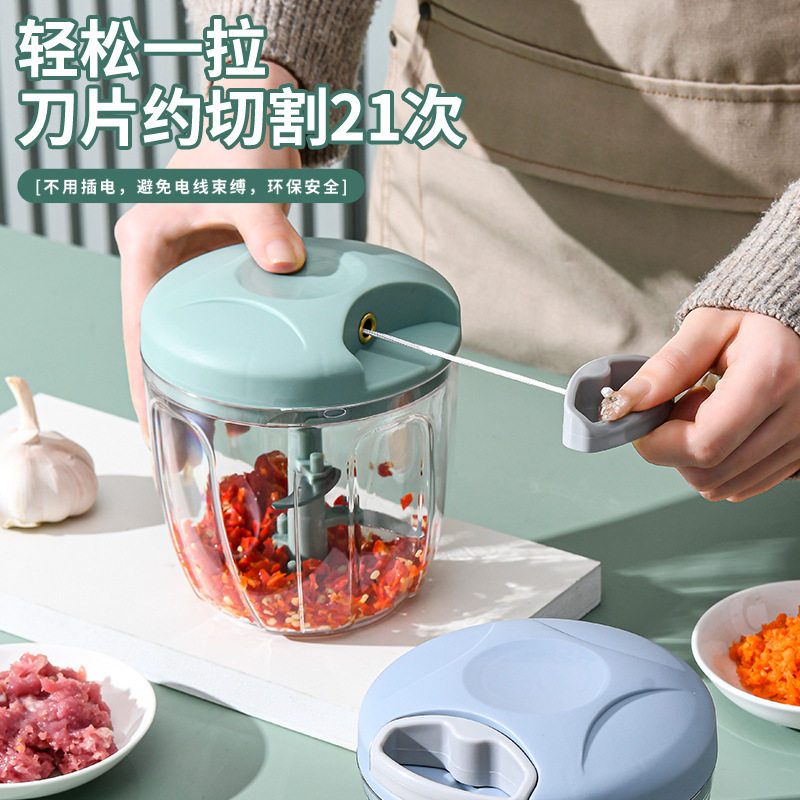 蒜泥器手动捣蒜器多功能拉蒜器姜蒜肉沫辅食绞肉器厨房搅蒜器