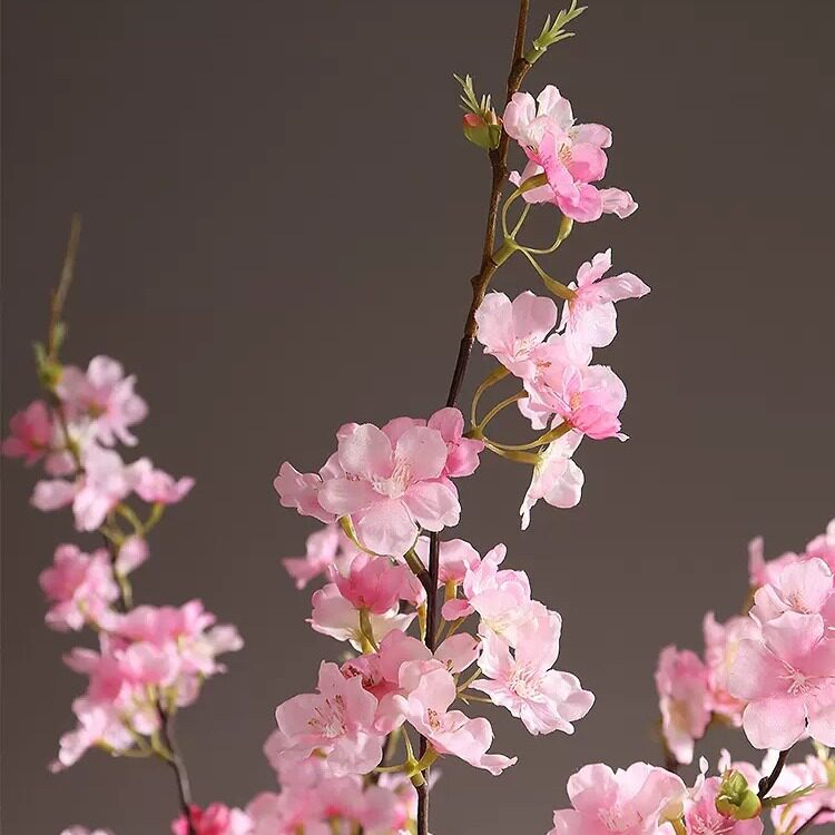 仿真樱花假花树枝非桃花绢花餐桌花艺电视柜摆设室内装饰舞蹈花枝