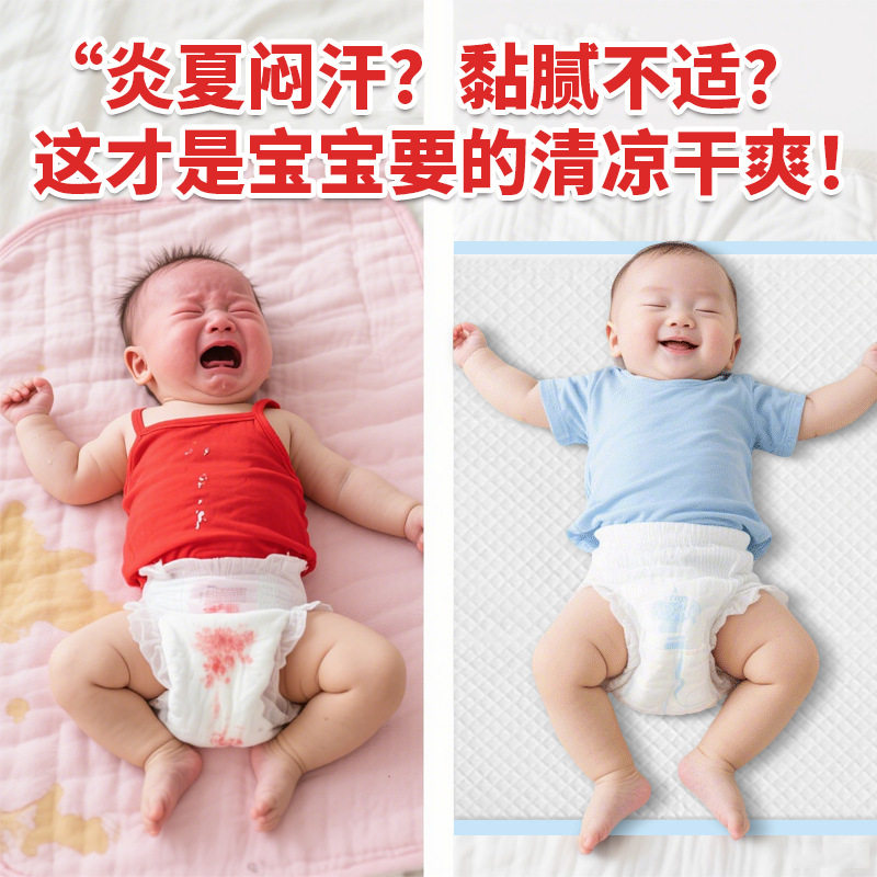 婴儿一次性隔尿垫宝宝护理垫夏季用品床上防水透气一次保护性床垫