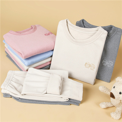 儿童德绒保暖内衣男童女童冬秋衣裤宝宝保暖衣中大童秋衣秋裤套装