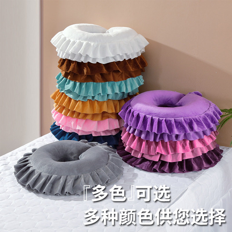 美容院趴枕美容床头枕乳胶U型枕护颈头枕按摩推拿垫脸枕拆洗