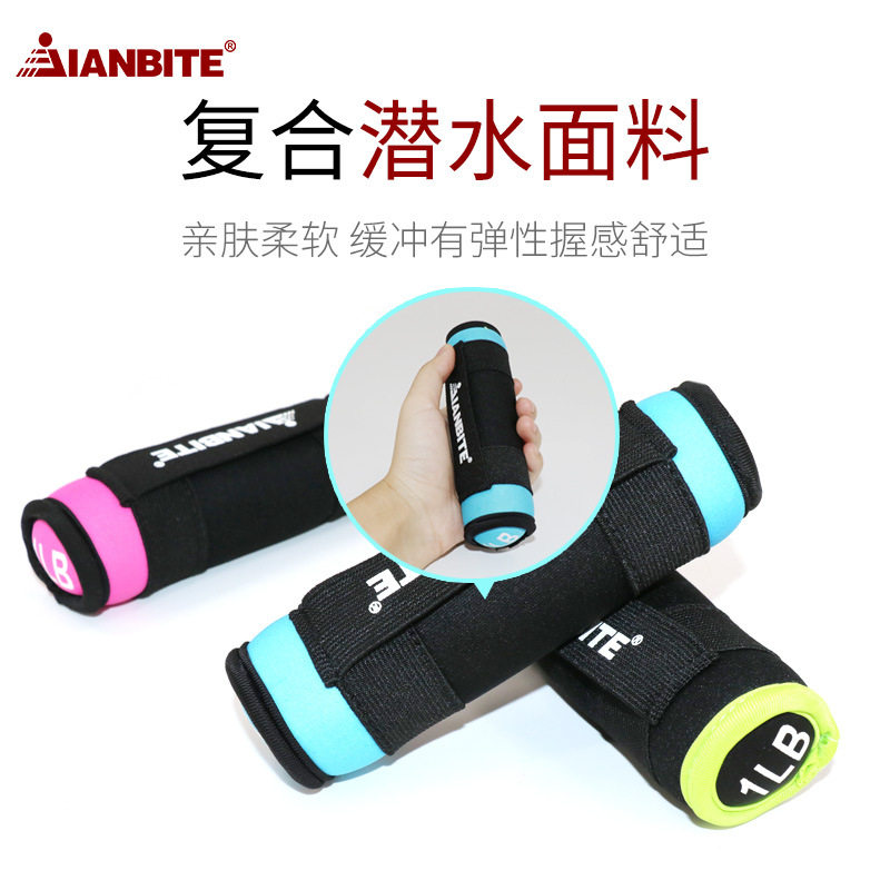 哑铃女士健身家用器材手握实心沙袋铁砂小哑铃初学者跑步运动负重