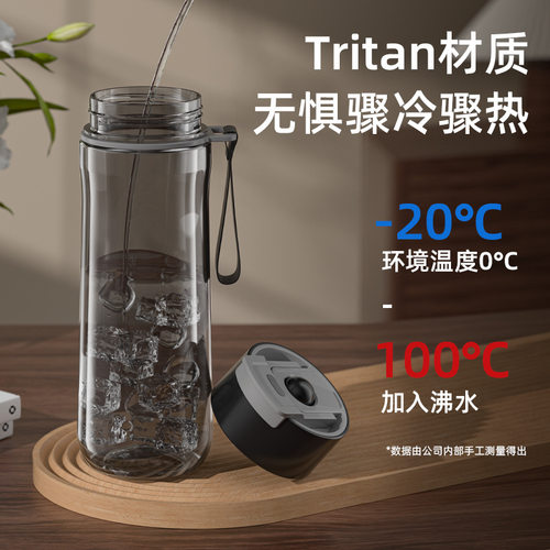 新款泡茶杯Tritan耐高温新款塑料水杯磁吸茶水分离水杯大号大容量