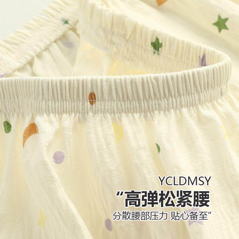 大码胖mm宽松波点卡通开衫短袖睡衣女款夏季休闲薄款短裤家居服