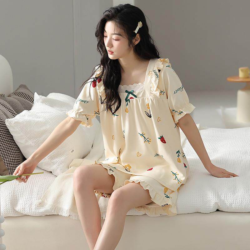 睡衣女夏季纯棉短袖2025新款甜美可爱法式高级感公主风家居服夏款