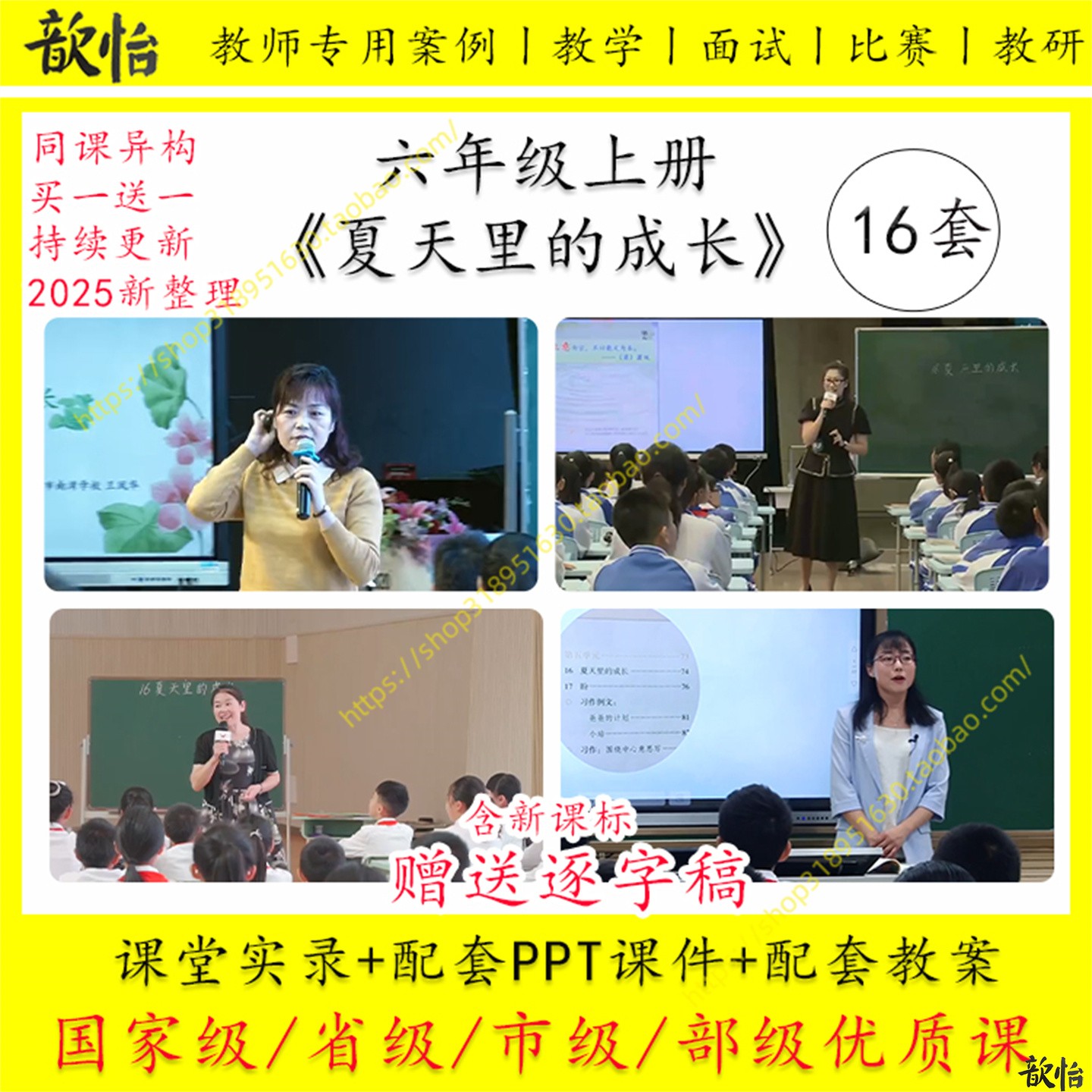 夏天里的成长-小学语文六年级上册教学视频优质公开课PPT教案逐字