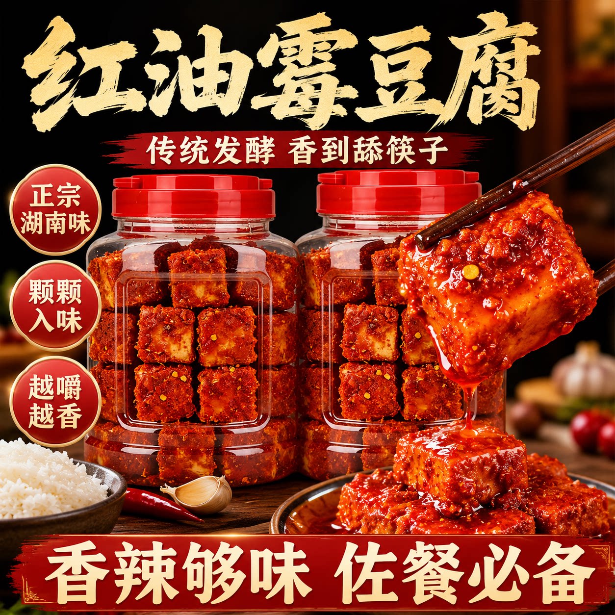 正宗老式豆腐乳霉豆腐湖南特产白溪农家风味麻辣纯手工现拌下饭菜