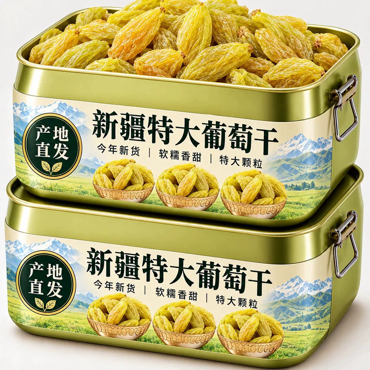 正宗特级葡萄干新疆特级超大绿香妃优质免洗吐鲁番特产官方旗舰店