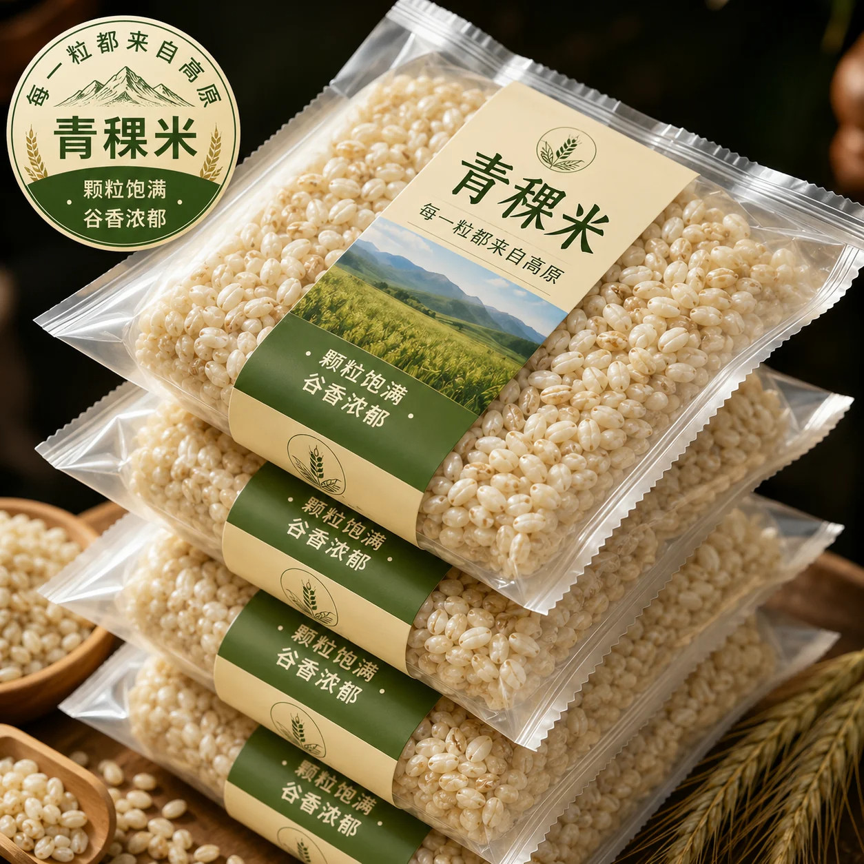 高原青稞米官方旗舰店西藏特产生五谷杂粮青海去皮优质谷物糙米