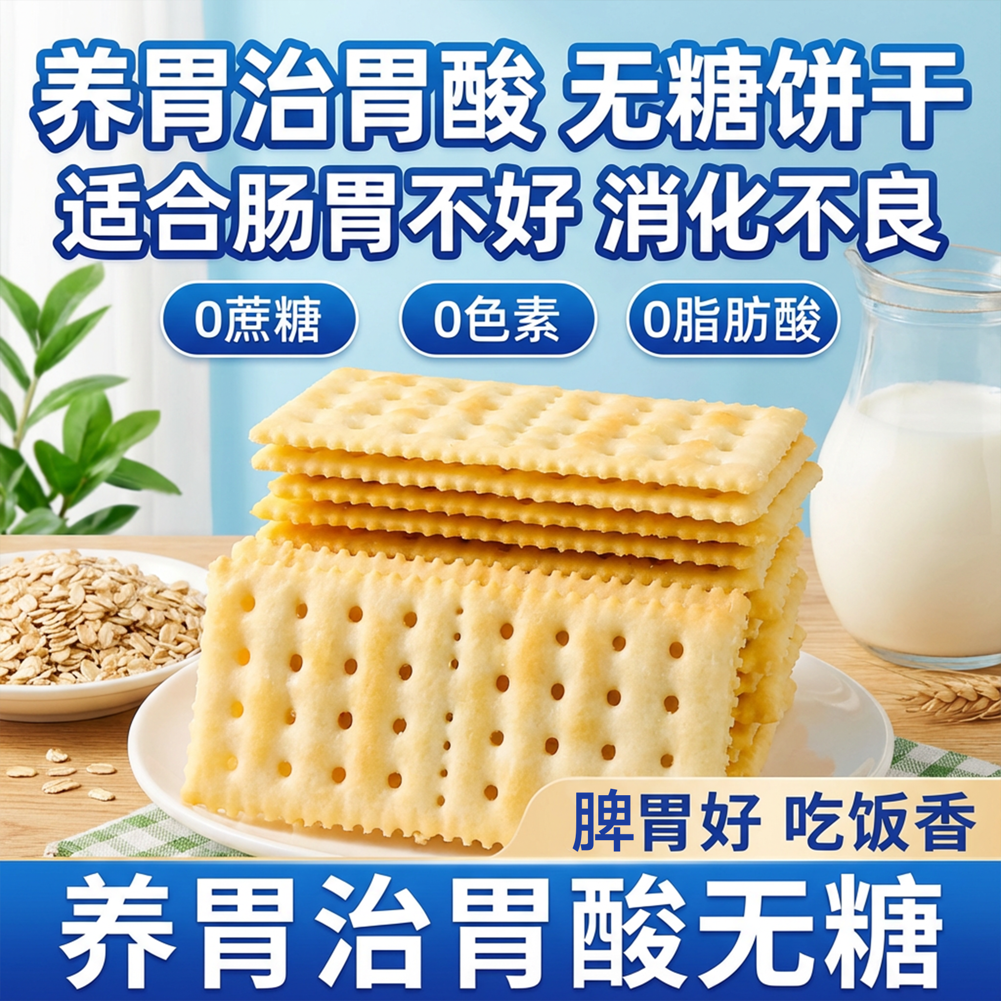 海盐苏打饼干养胃治胃酸无糖咸味碱性孕妇零食早餐健康官方旗舰店