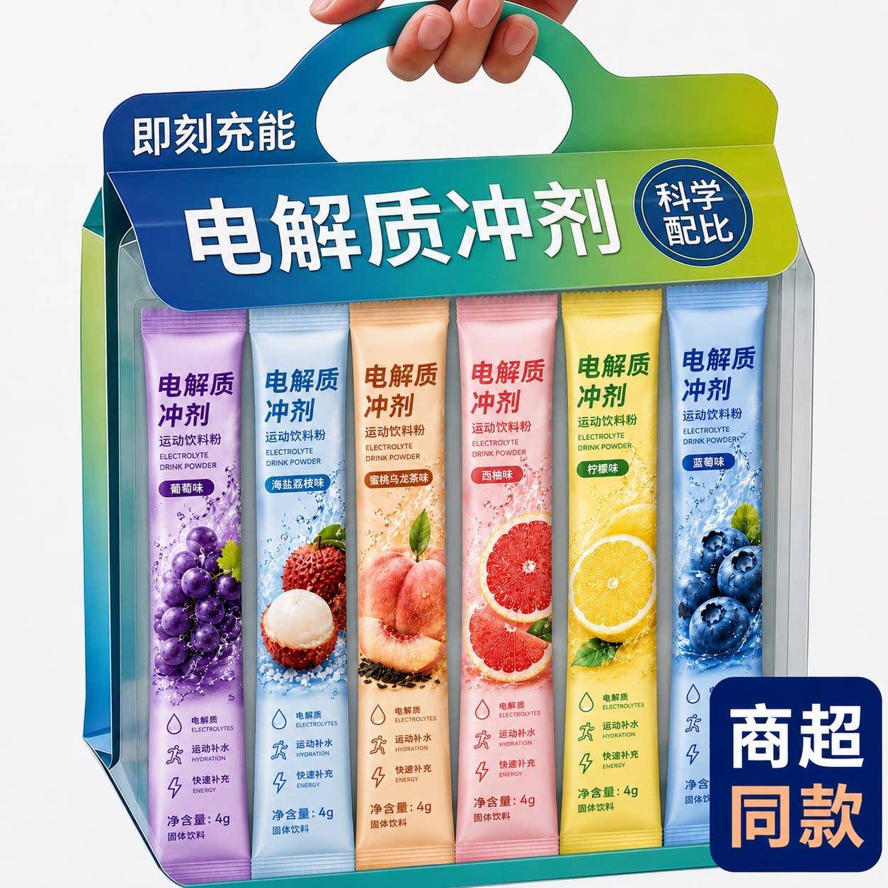 电解质冲剂运动饮料粉0糖0卡健身葡萄糖跑步无糖补水能量固态饮料