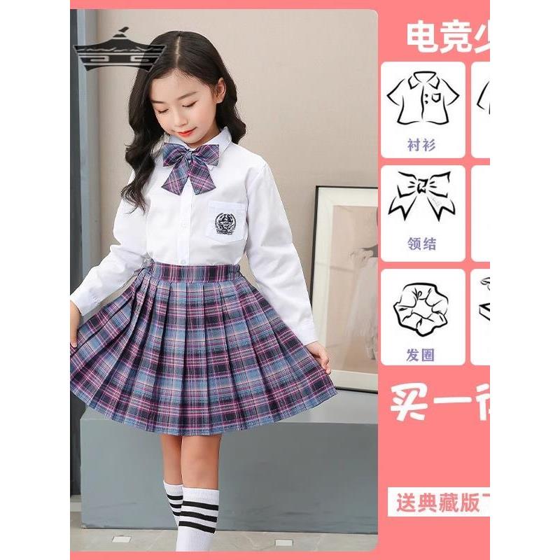 jk套装女童夏季学院风制服裙儿童夏天裙子大童装小学生夏装连衣裙