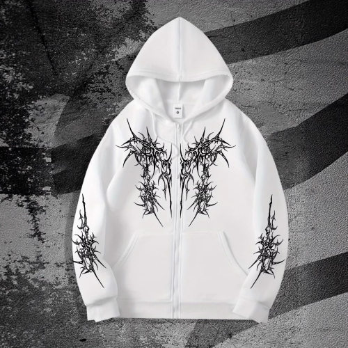 印花卫衣拉链连帽衫  hoodie with zipper and hooded sweatshirt